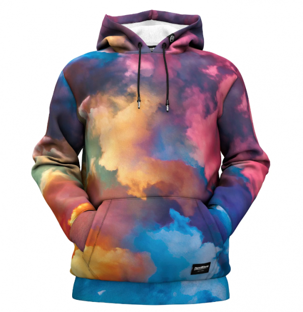 Hoodie dengan desain abstrak